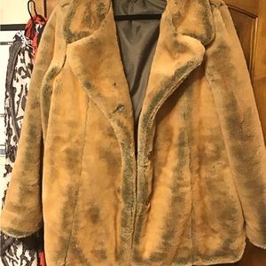 Anthropologie faux fur jacket